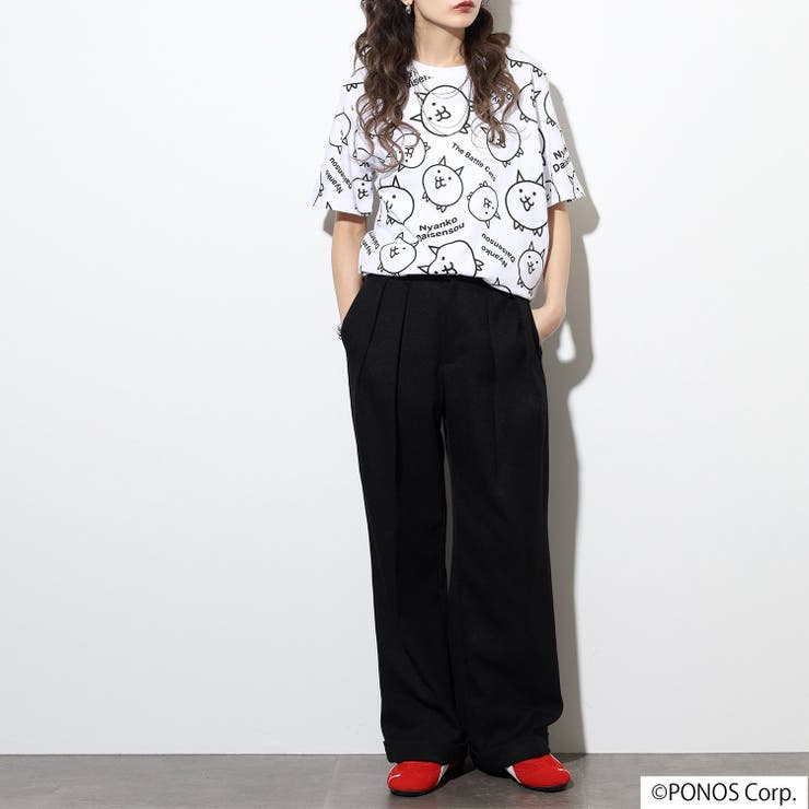 にゃんこ大戦争 Tシャツ 半袖 プリント 総柄 トップス メンズ レディース | CharaBasket | 詳細画像7 