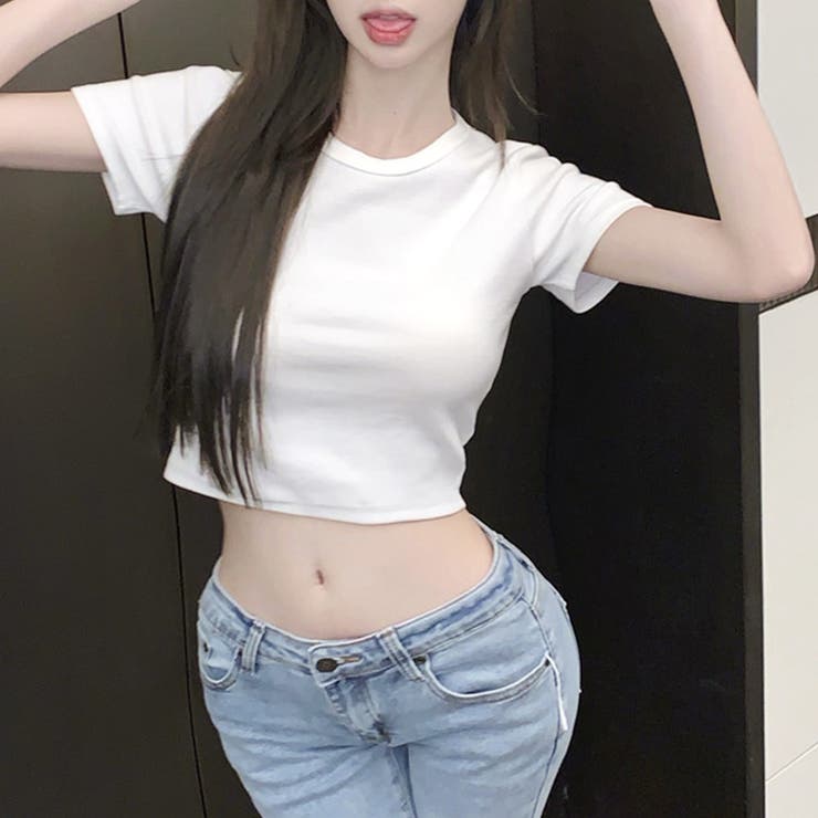 後ろあきクロップドカットソー トップス Tシャツ | Alvia | 詳細画像19 