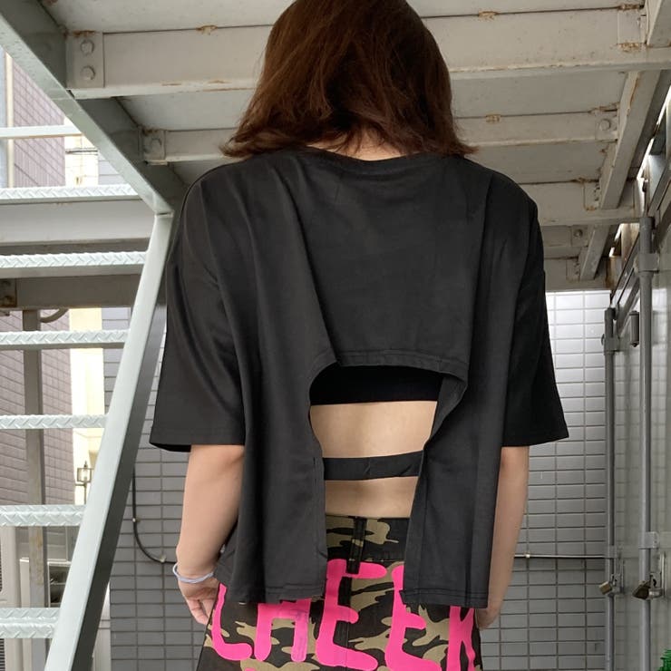 腰あき無地トップス 春 夏[品番：CROW0000824]｜CHEER【WOMEN