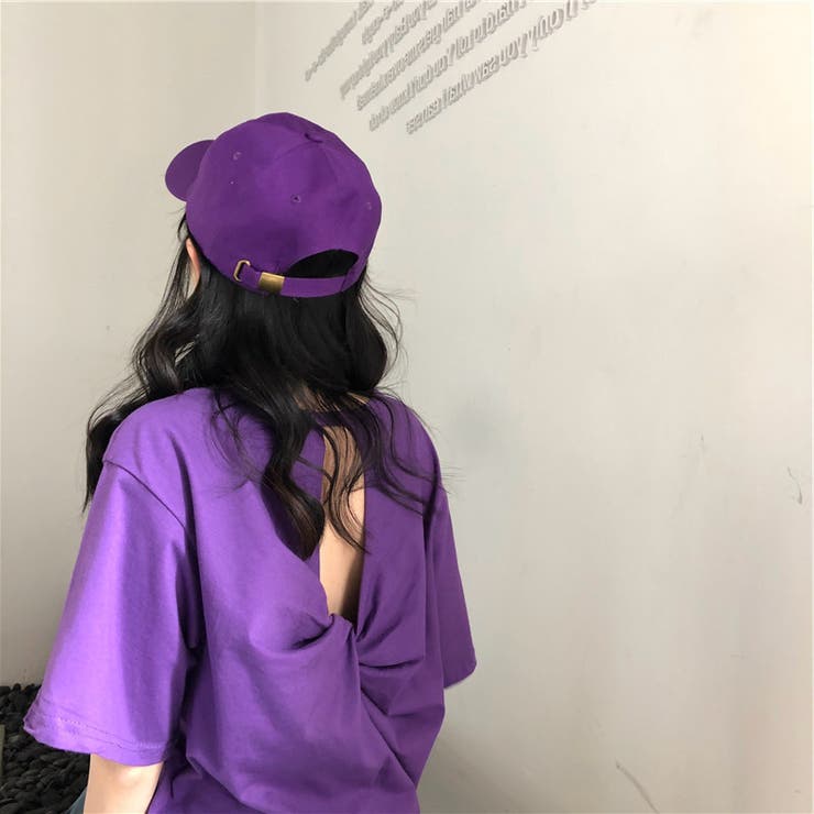 バックツイスト開きルーズTシャツ 春 夏 | Alvia | 詳細画像15 