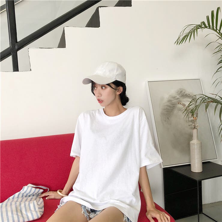 バックツイスト開きルーズTシャツ 春 夏 | Alvia | 詳細画像3 