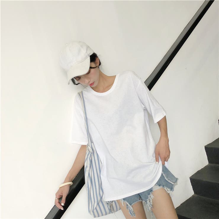 バックツイスト開きルーズTシャツ 春 夏 | Alvia | 詳細画像6 