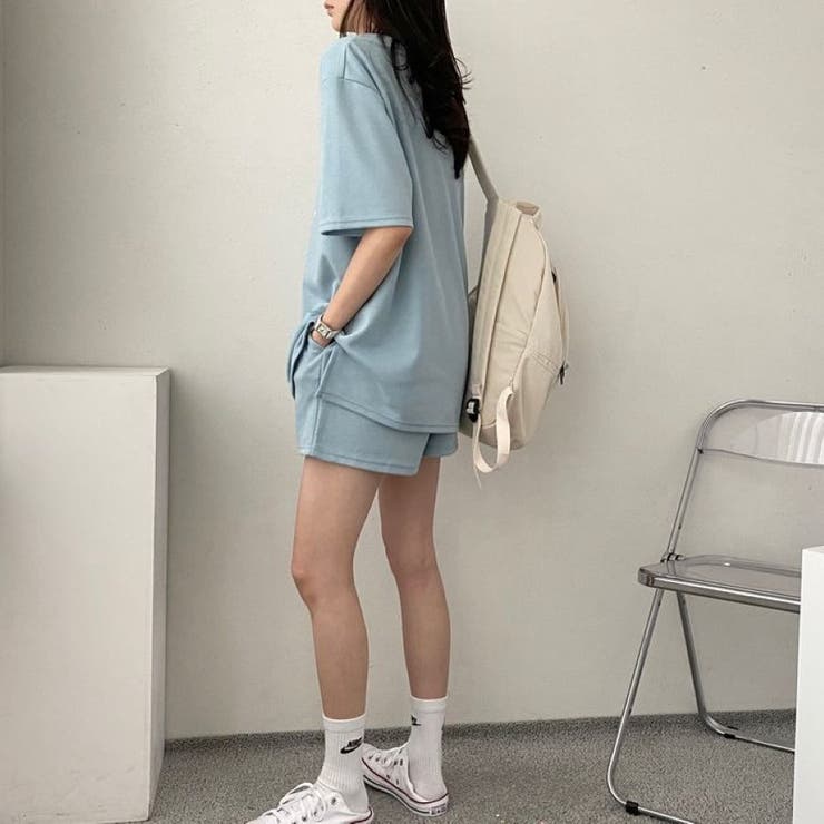 BROOKLYNプリントルーズTシャツ×ショートパンツSET 春 夏 | CHEER【WOMEN】 | 詳細画像5 