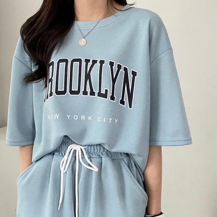 BROOKLYNプリントルーズTシャツ×ショートパンツSET 春 夏 | CHEER【WOMEN】 | 詳細画像6 