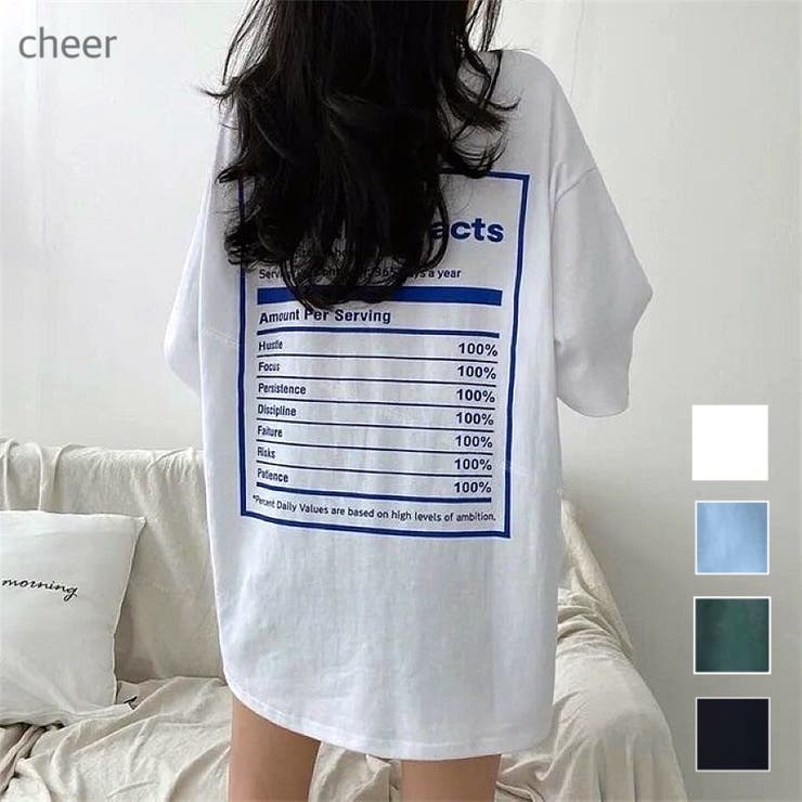 バックプリントルーズTシャツ 春 夏 | Alvia | 詳細画像1 