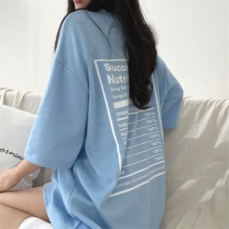 バックプリントルーズTシャツ 春 夏 | Alvia | 詳細画像10 