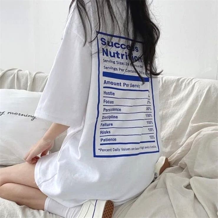 バックプリントルーズTシャツ 春 夏 | Alvia | 詳細画像5 