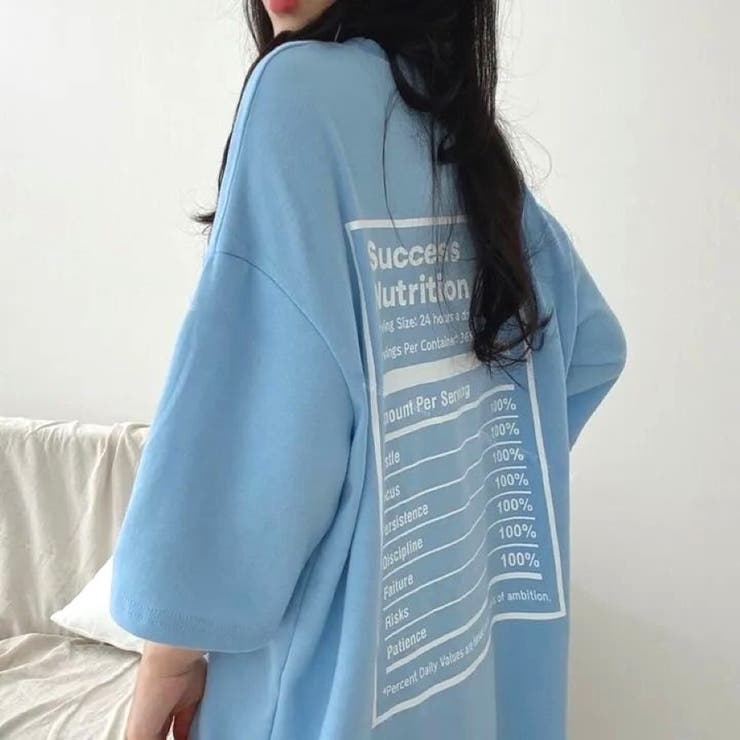 バックプリントルーズTシャツ 春 夏 | Alvia | 詳細画像9 