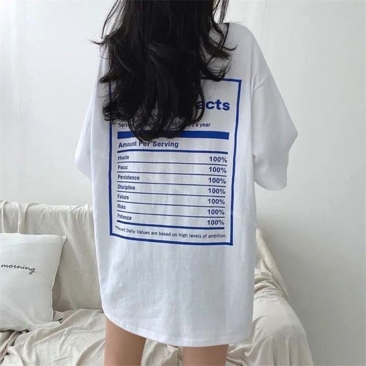 円高還元 バックプリントルーズTシャツ 春 夏[品番：CROW0001054]｜CHEER トップス