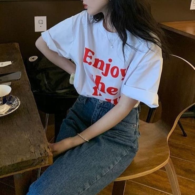 EnjoyプリントルーズTシャツ 春 夏 | Alvia | 詳細画像4 