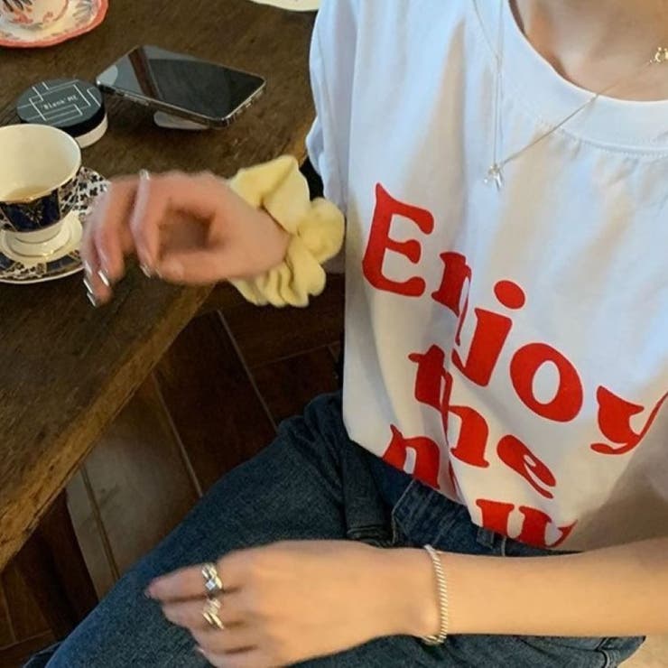 EnjoyプリントルーズTシャツ 春 夏 | Alvia | 詳細画像5 