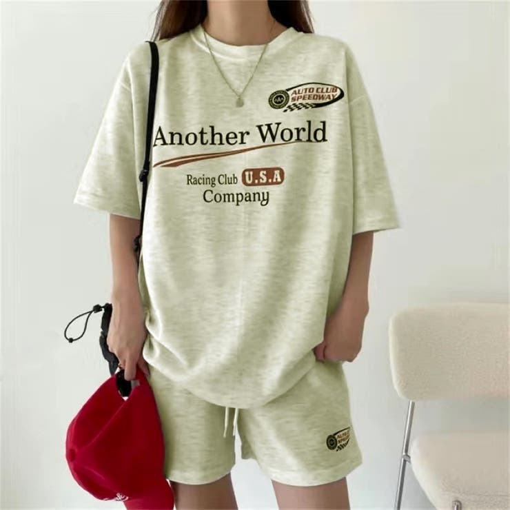RacingプリントTシャツ×ショートパンツSET 春 夏 | Alvia | 詳細画像19 