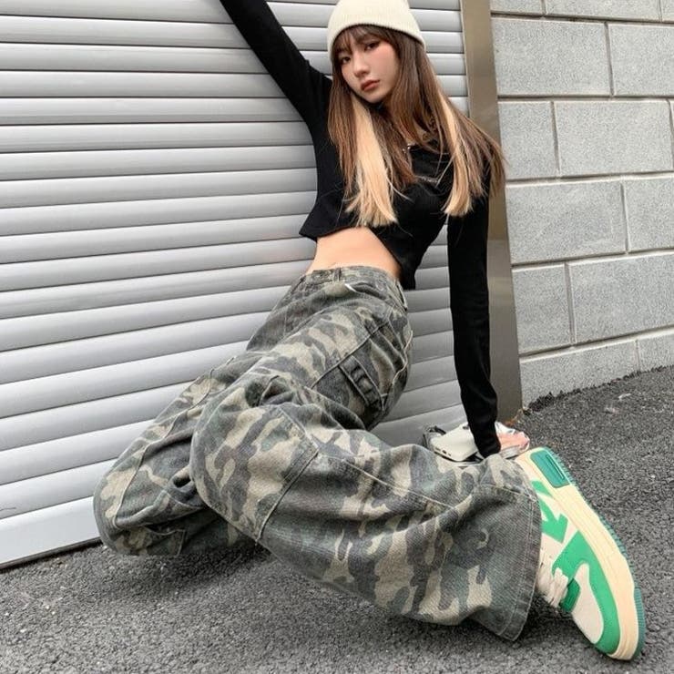 迷彩 カーゴパンツ 韓国 カジュアル ストレート パンツ nr1171 迷彩 カーゴパンツ 韓国 カジュアル ストレート パンツ nr1171