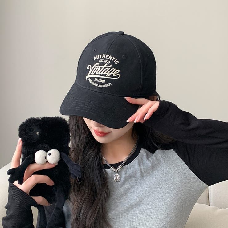 Vintage刺しゅうキャップ 韓国 キャップ | Alvia | 詳細画像2 