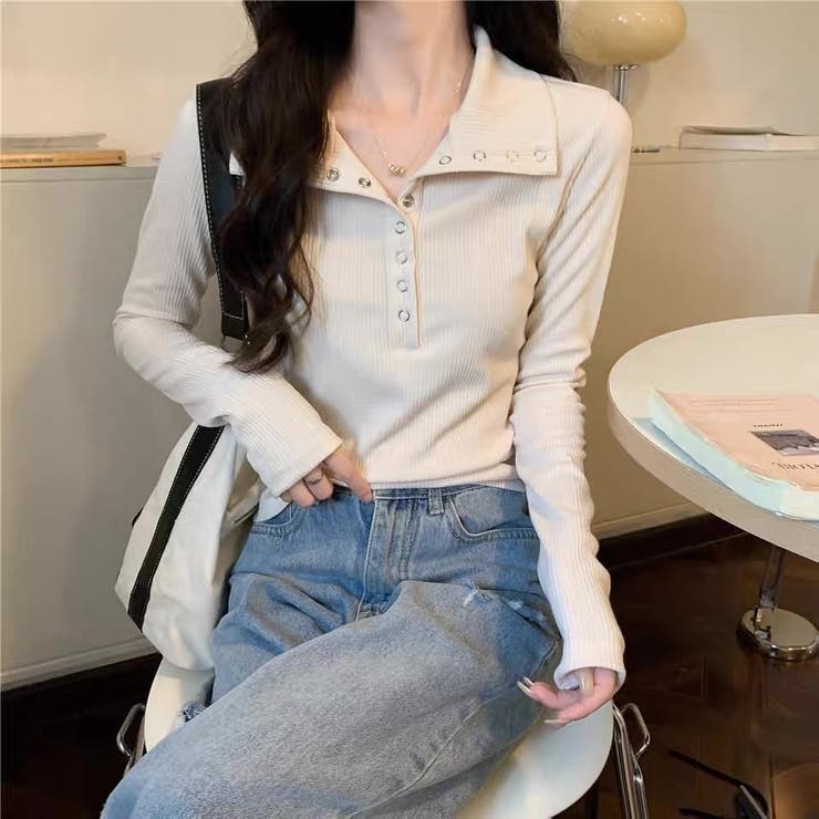 リブTシャツ レディース 長袖 | Alvia | 詳細画像5 