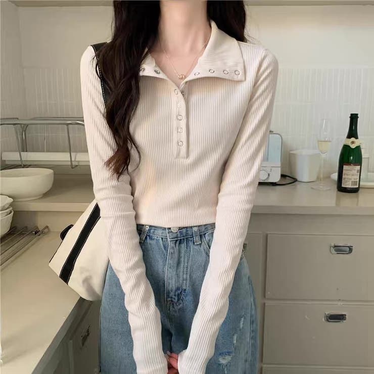 リブTシャツ レディース 長袖 | Alvia | 詳細画像6 