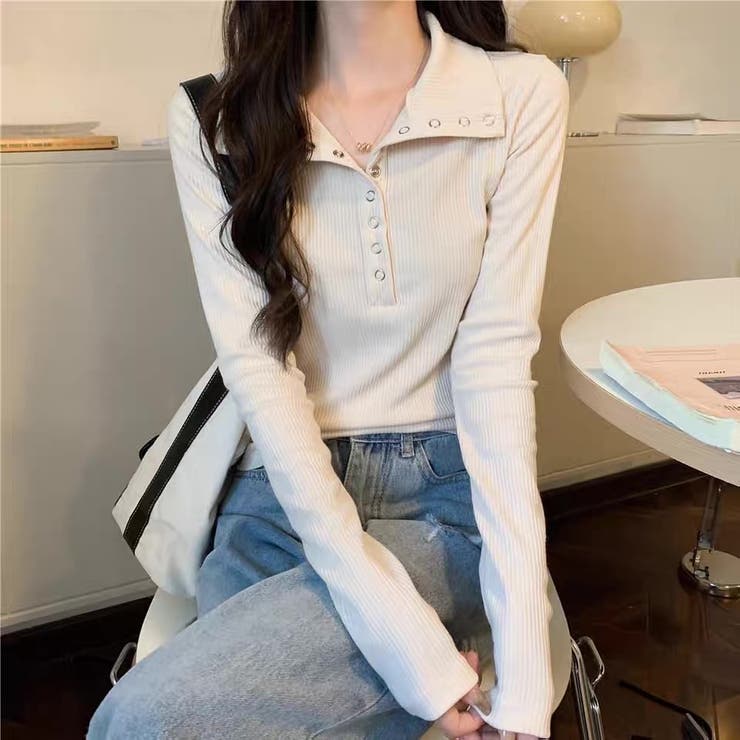 リブTシャツ レディース 長袖 | Alvia | 詳細画像7 