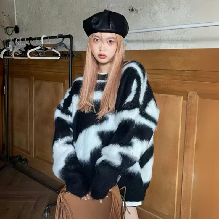 シャギーニットプルオーバー | Alvia | 詳細画像1 