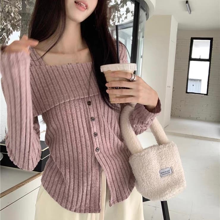 2WAYリブニットトップス | Alvia | 詳細画像4 