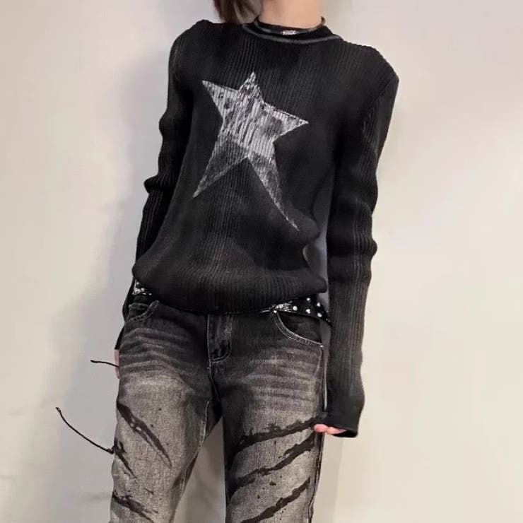 Y2Kプリント リブ Tシャツ | Alvia | 詳細画像12 