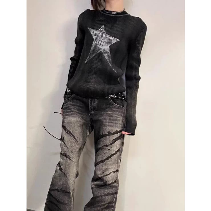 Y2Kプリント リブ Tシャツ | Alvia | 詳細画像13 