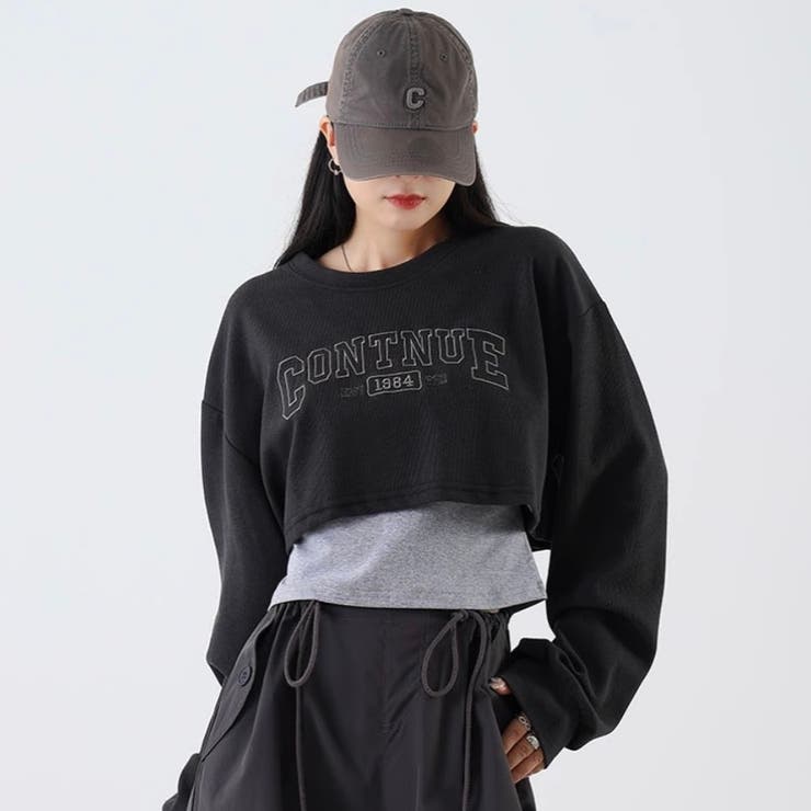 刺繍ロゴ タンクトップショートTシャツ ２点セット | Alvia | 詳細画像8 