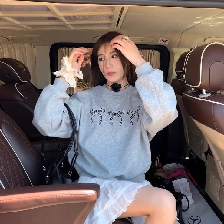 リボント刺繍ゆったりトレーナー | Alvia | 詳細画像16 