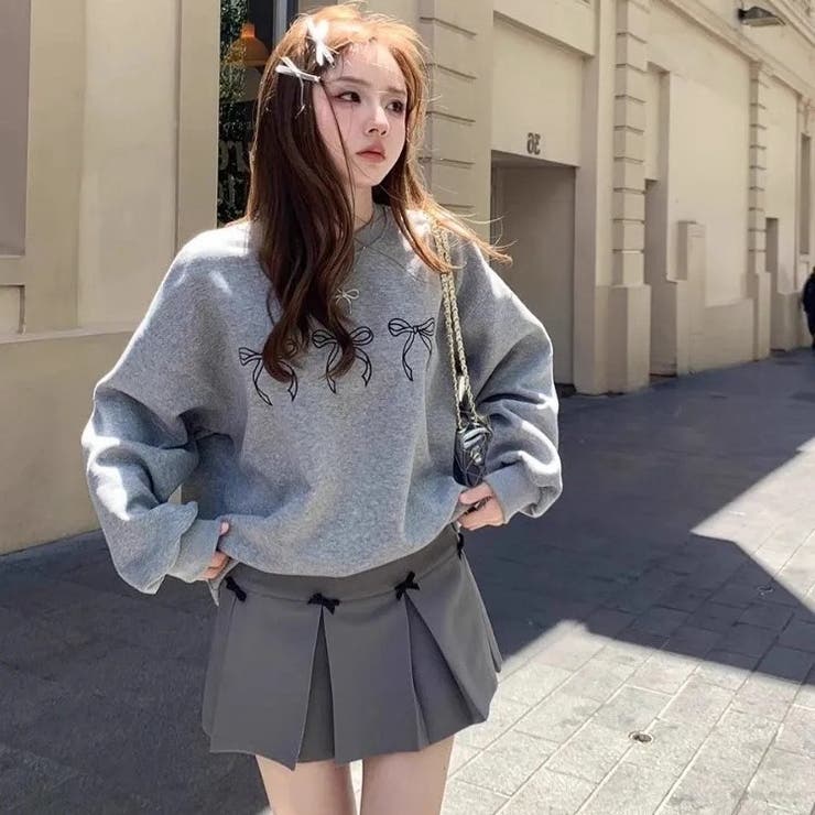 リボント刺繍ゆったりトレーナー | Alvia | 詳細画像6 