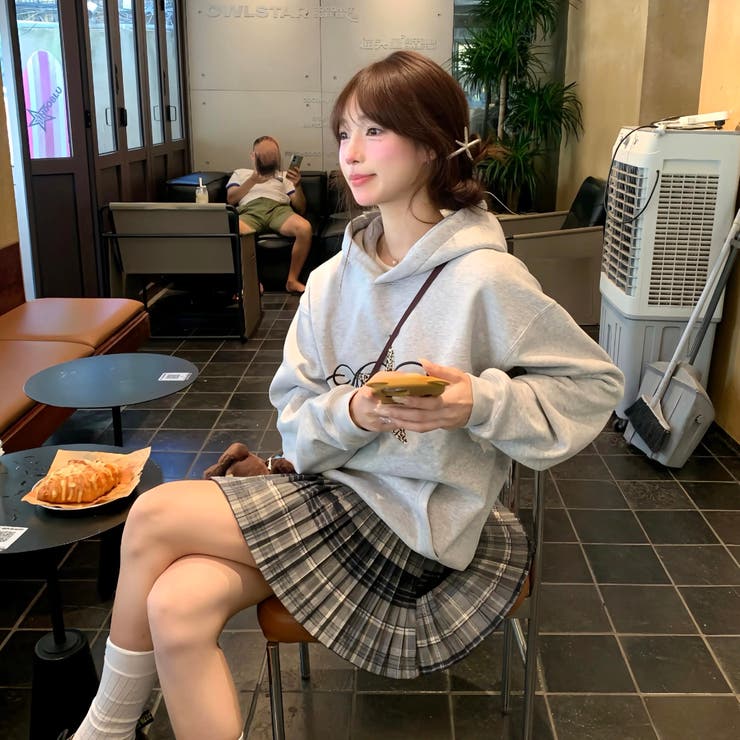 レオパードスターロゴプリントパーカー 裏起毛 | Alvia | 詳細画像8 