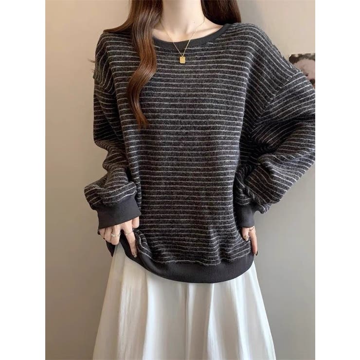 裏起毛ボーダートレーナー | Alvia | 詳細画像12 