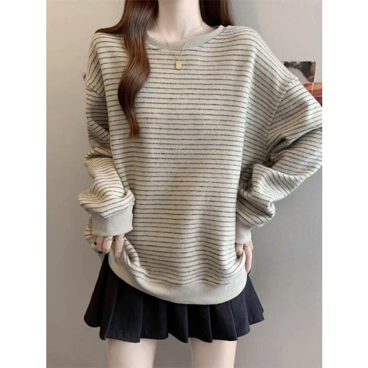 裏起毛ボーダートレーナー | Alvia | 詳細画像18 