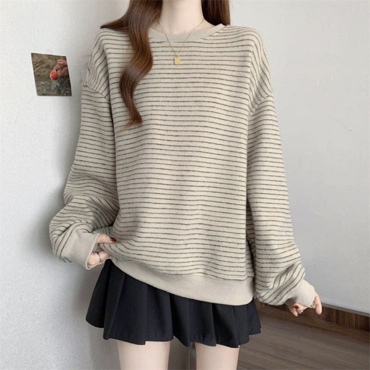 裏起毛ボーダートレーナー | Alvia | 詳細画像22 