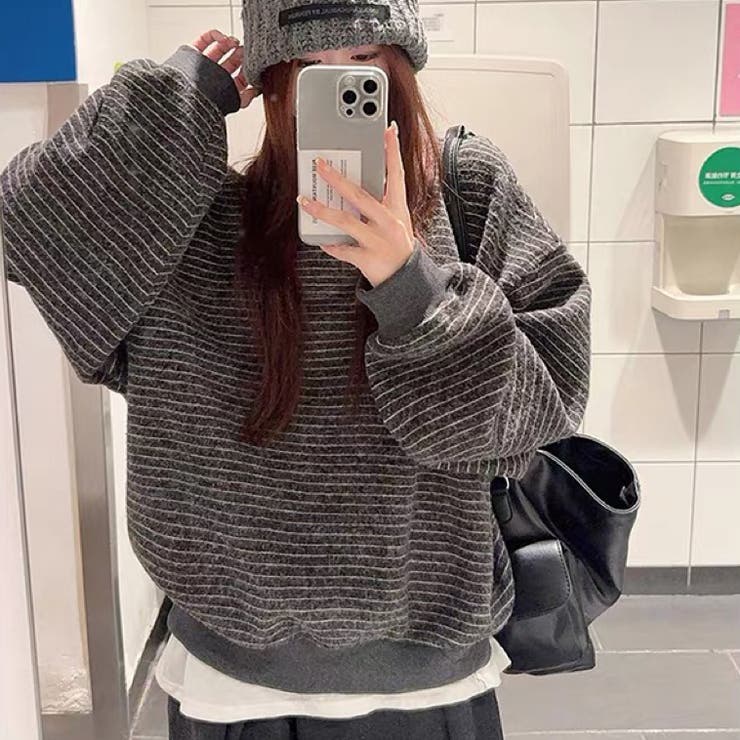 裏起毛ボーダートレーナー | Alvia | 詳細画像24 