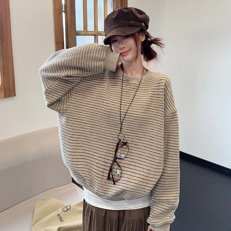 裏起毛ボーダートレーナー | Alvia | 詳細画像17 