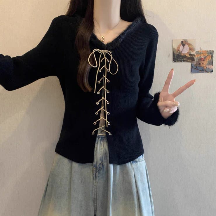 レースアップトップス | Alvia | 詳細画像2 