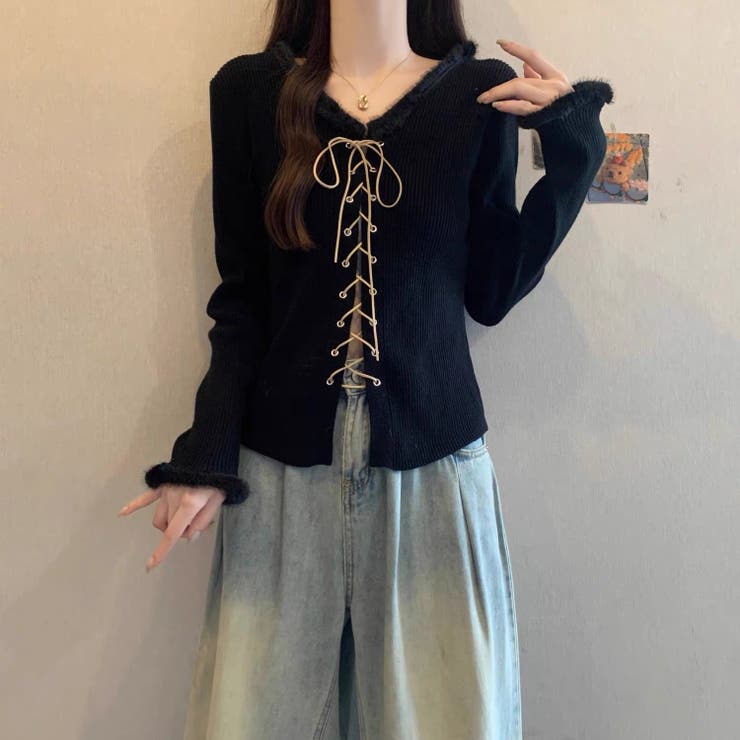 レースアップトップス | Alvia | 詳細画像3 