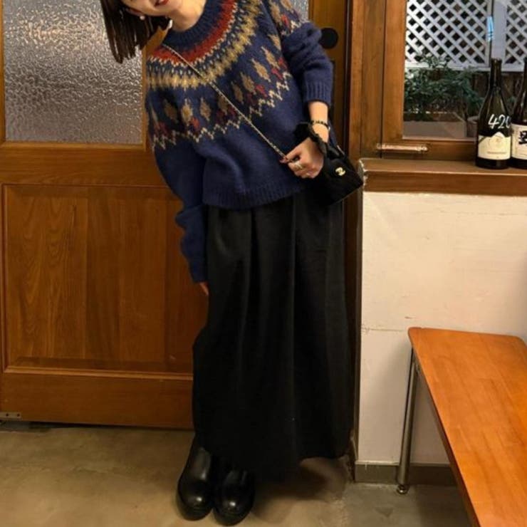 ノルディック柄ニットプルオーバー | Alvia | 詳細画像10 