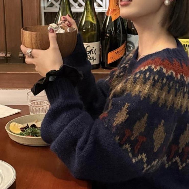 ノルディック柄ニットプルオーバー | Alvia | 詳細画像11 