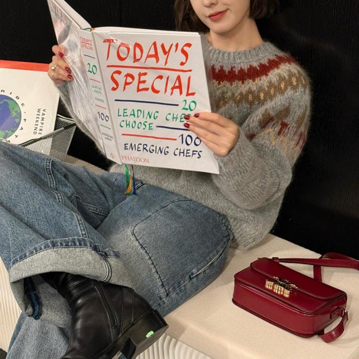 ノルディック柄ニットプルオーバー | Alvia | 詳細画像12 