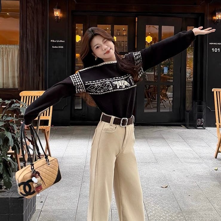 ノルディック柄ニットプルオーバー | Alvia | 詳細画像11 