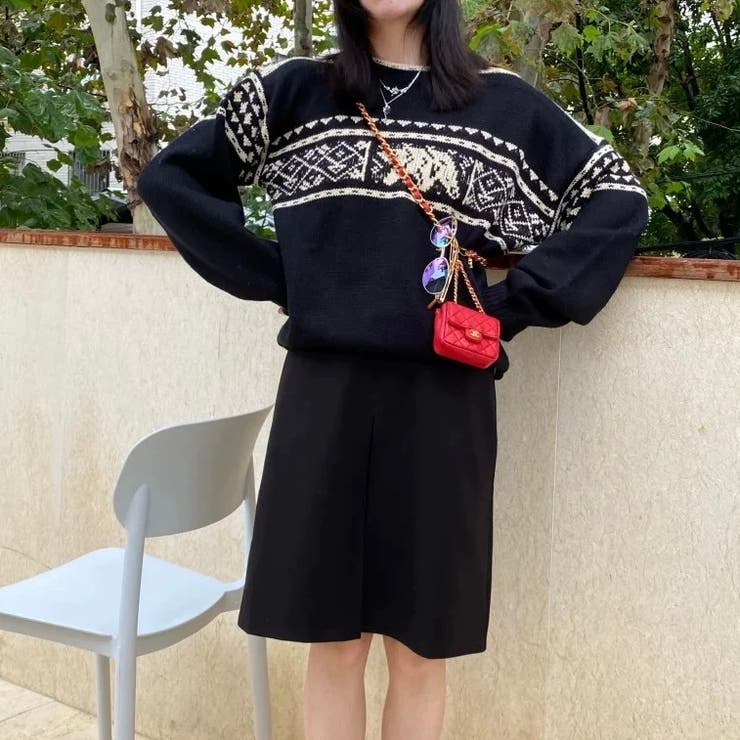 ノルディック柄ニットプルオーバー | Alvia | 詳細画像5 