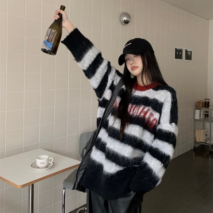 シャキーボーダーニットプルオーバー | Alvia | 詳細画像11 