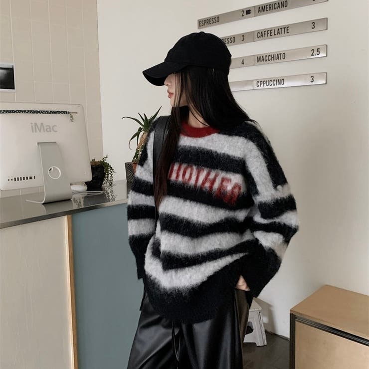 シャキーボーダーニットプルオーバー | Alvia | 詳細画像12 