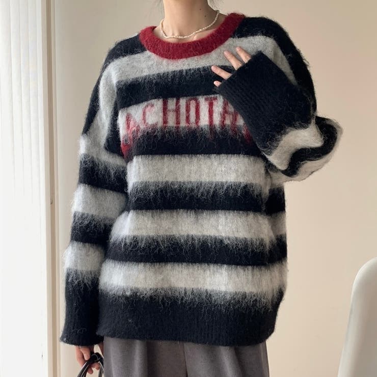 シャキーボーダーニットプルオーバー | Alvia | 詳細画像13 