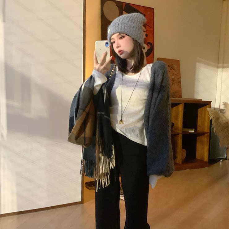 ボリューム袖ニットカーディガン | Alvia | 詳細画像10 