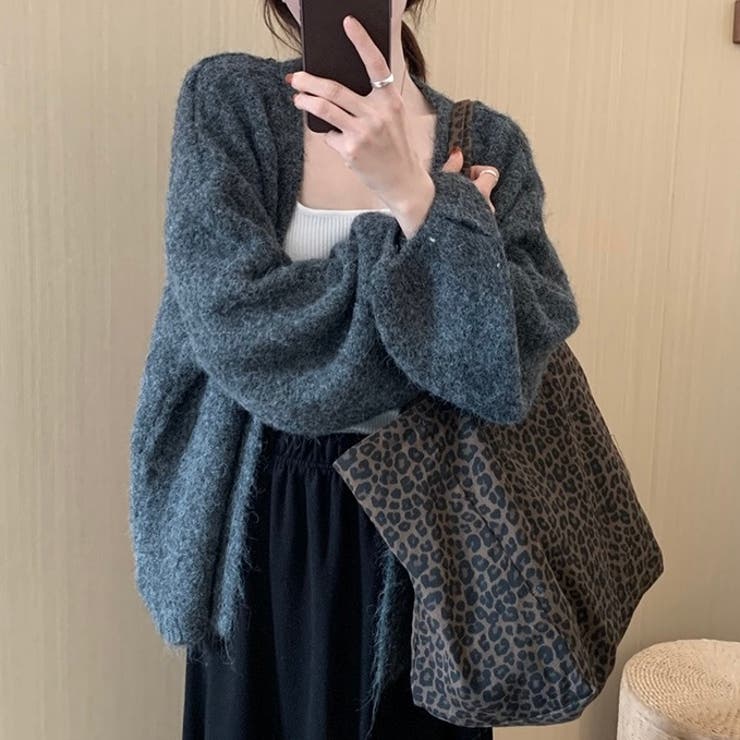 ボリューム袖ニットカーディガン | Alvia | 詳細画像4 