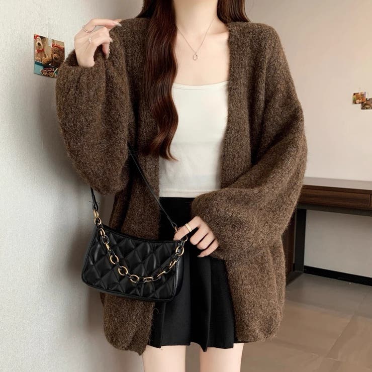 ボリューム袖ニットカーディガン | Alvia | 詳細画像7 