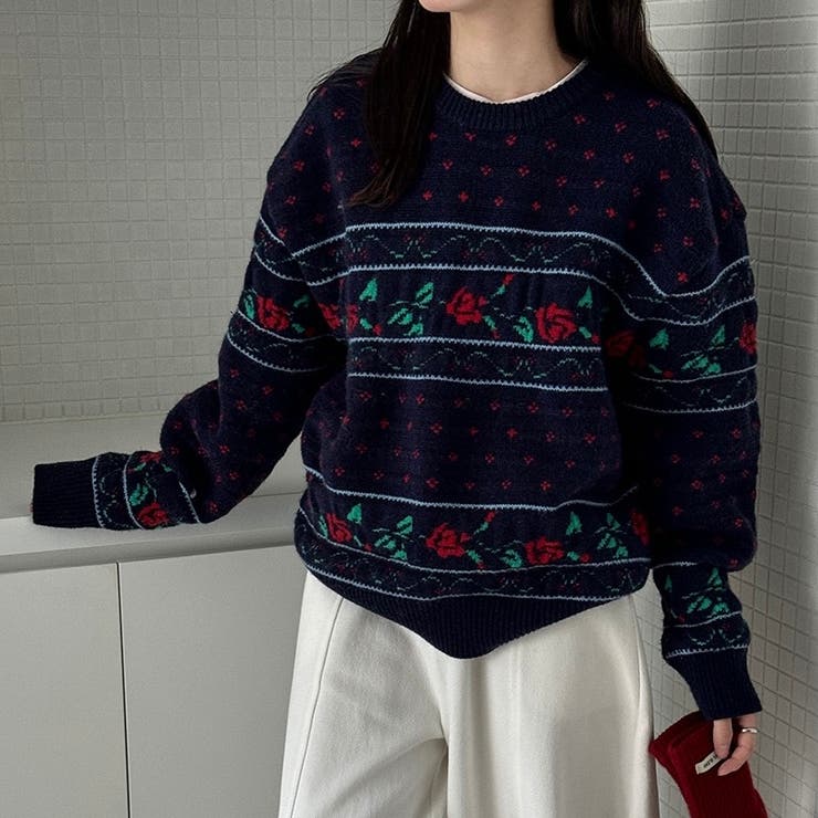 ノルディック柄 ニット | Alvia | 詳細画像6 