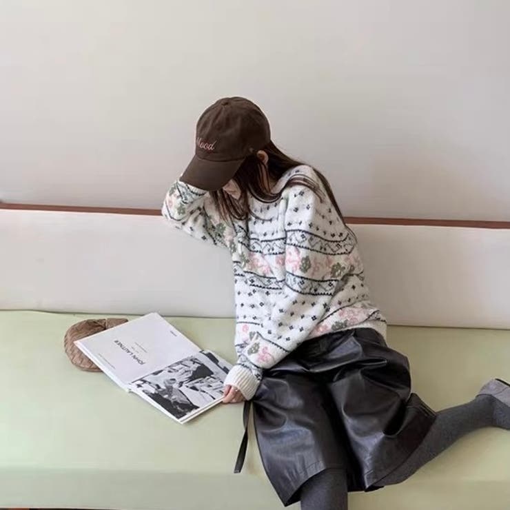 ノルディック柄 ニット | Alvia | 詳細画像7 