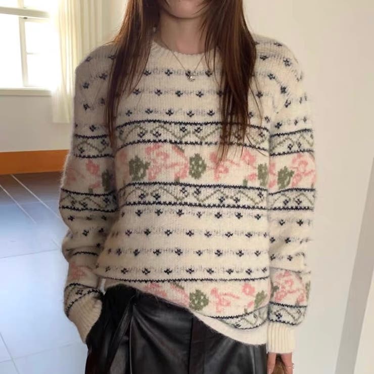 ノルディック柄 ニット | Alvia | 詳細画像9 